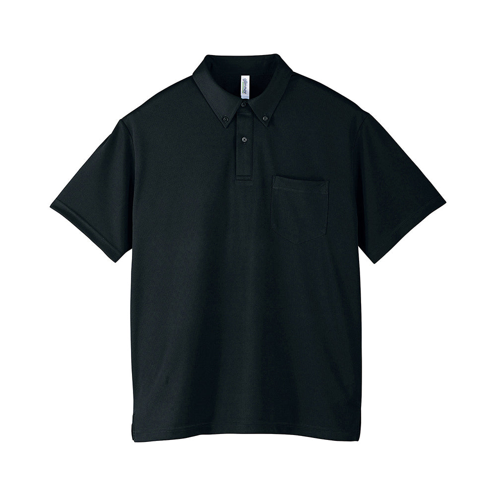 グリマー 4.4オンス ドライボタンダウンポロシャツ