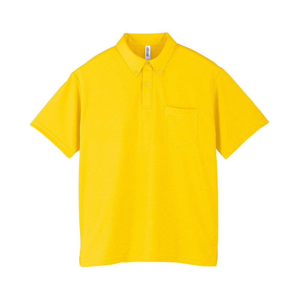 グリマー 4.4オンス ドライボタンダウンポロシャツ