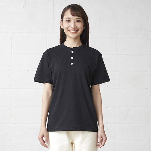 クロス&ステッチ 6.2オンス オープンエンドマックスウェイトヘンリーネックTシャツ